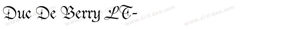 Duc De Berry LT字体转换